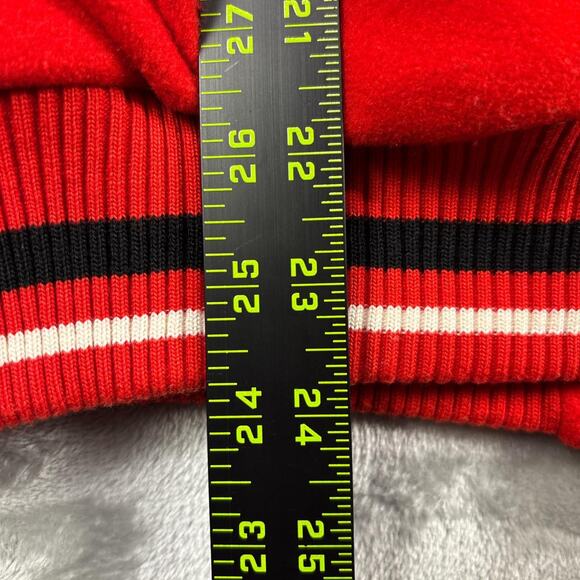 Europe's Pull & Bear Women's Varsity Bomber Y2K Style Jacket Red & White Size XS - Picture 7 of 8
